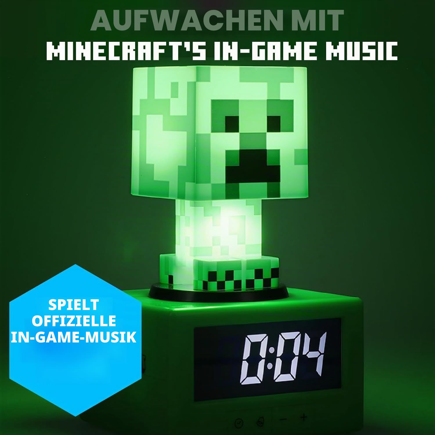 Paladone Minecraft Creeper Wecker Nachtlicht 16 cm