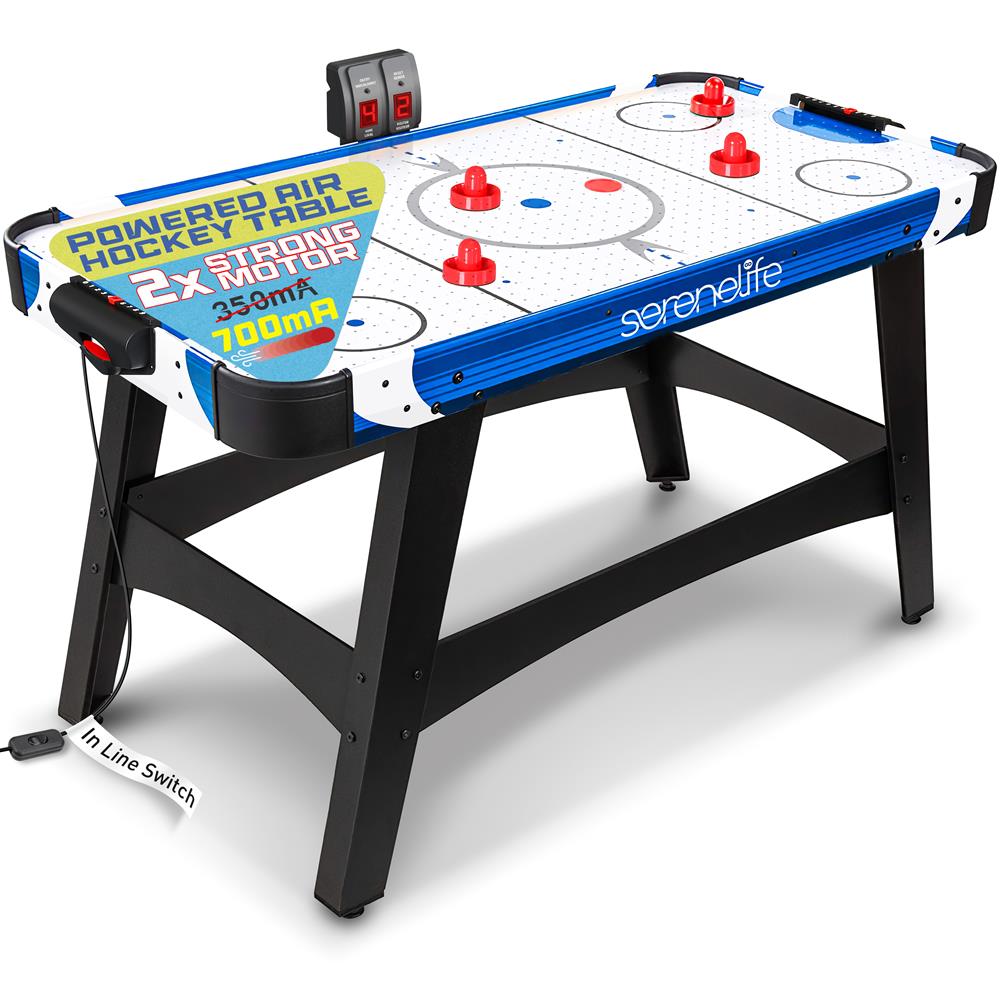 Serenelife Game Tables SLARHKY54 Airhockey-Tisch 137 cm Blau