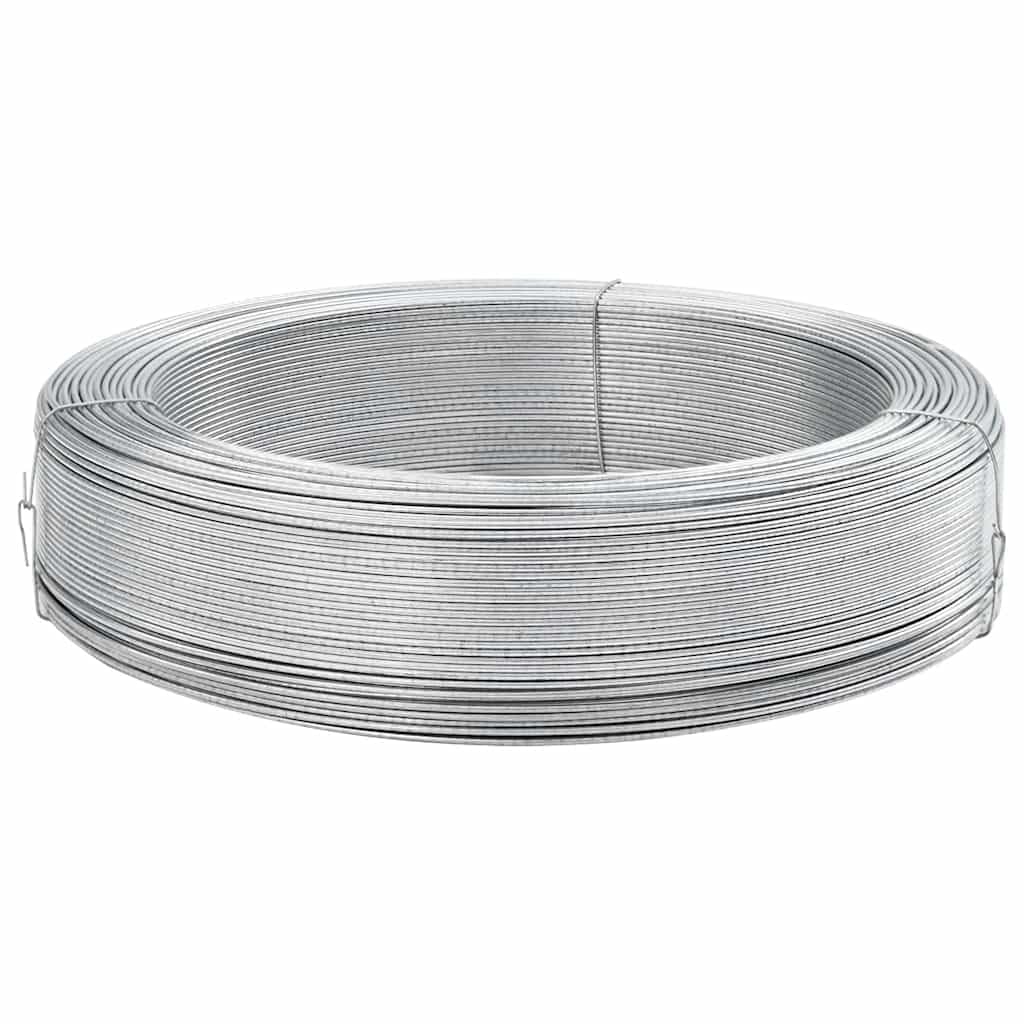 vidaXL Bindedraht 250m Draht Silbern 2mm Stahl