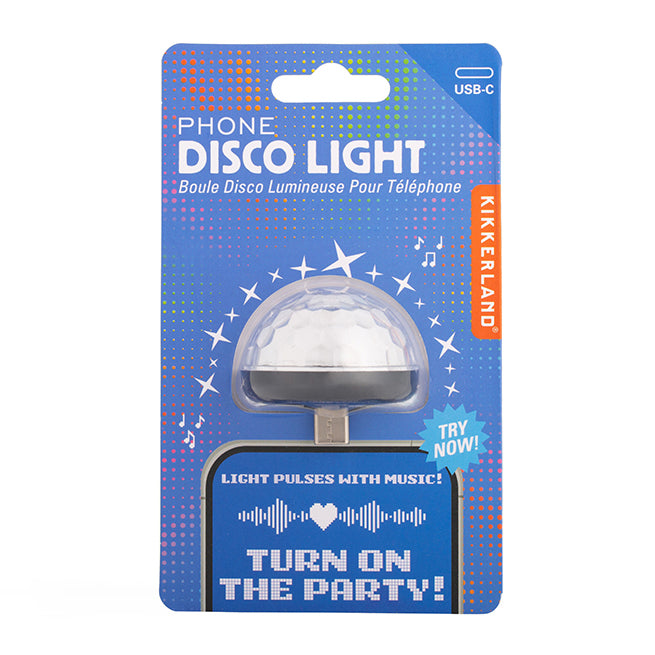 Kikkerland Tech Disco-Licht USB-C Handy Musikpuls Mini