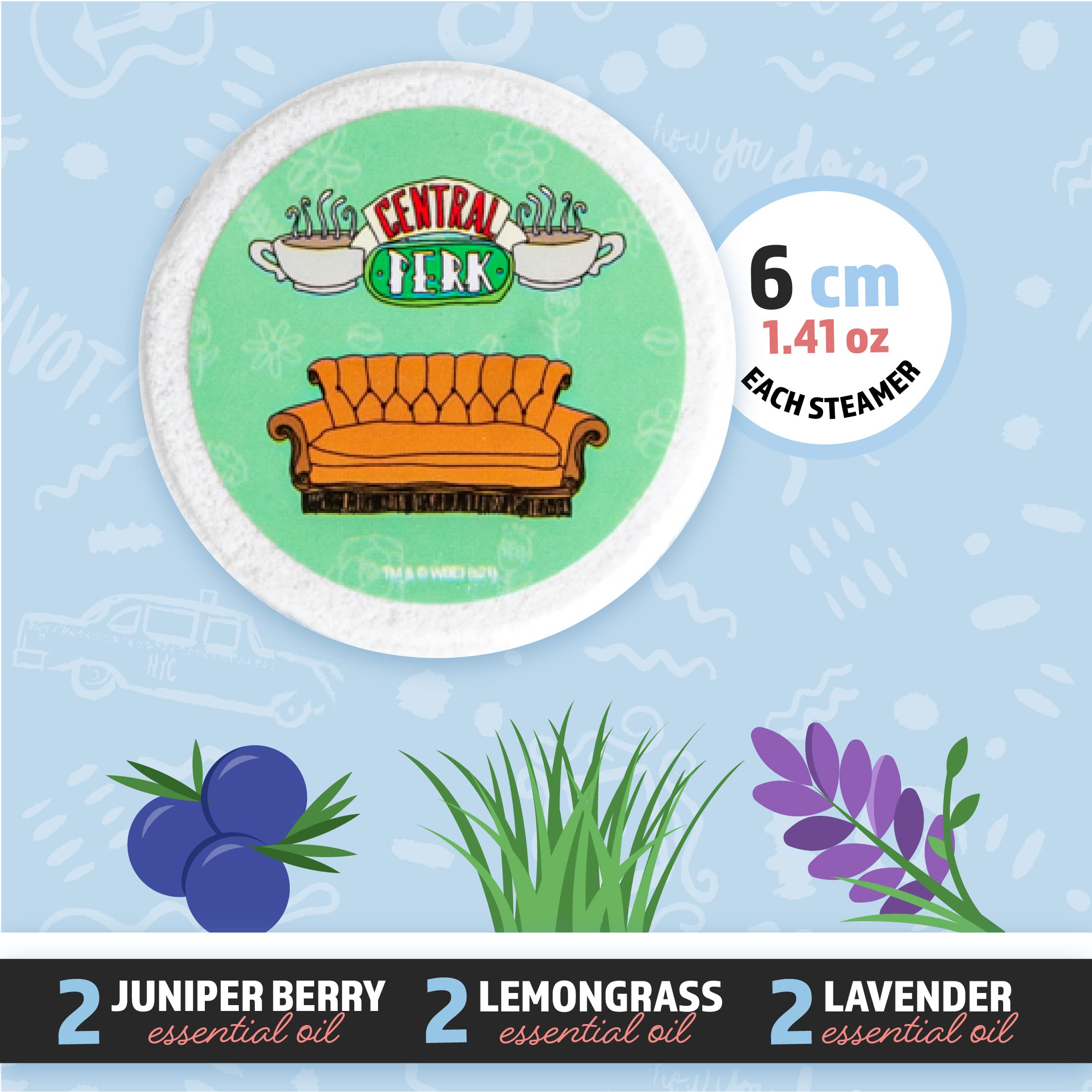 Paladone Friends Duschdampfer 6er Set Lavendel Duft