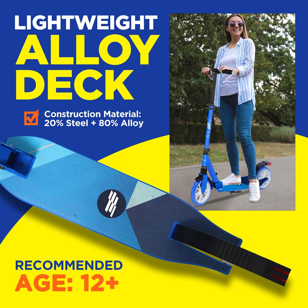 Serenelife Scooters Kick Scooter Erwachsene blau klappbar