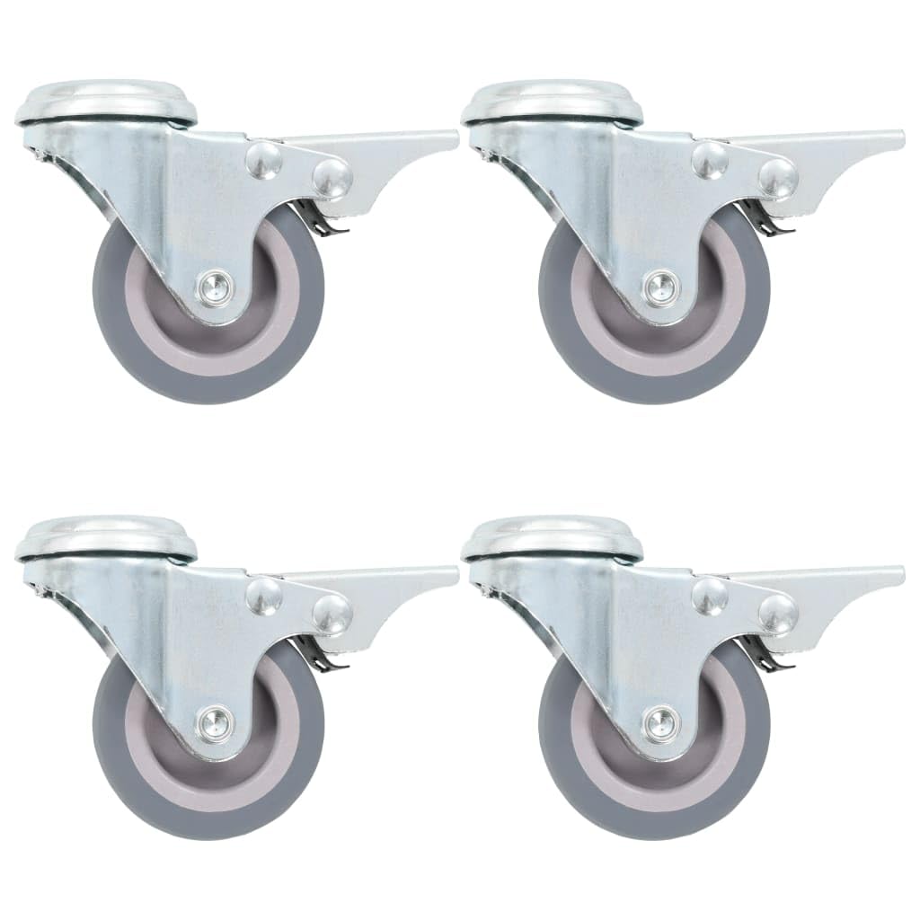 vidaXL Lenkrollen 50 mm 4 Stück Doppelbremse Bolzenloch