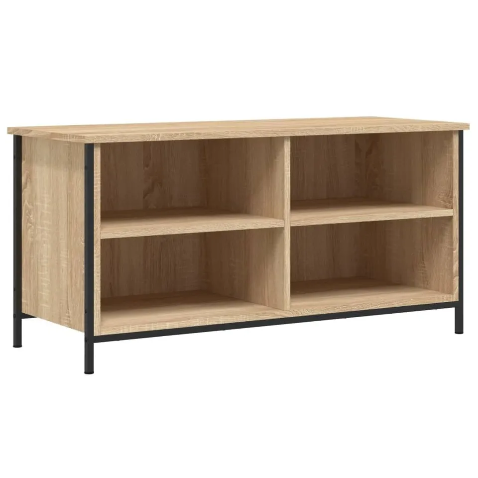 vidaXL TV-Schrank 100x40x50 cm Holz Braun 4 Fächer