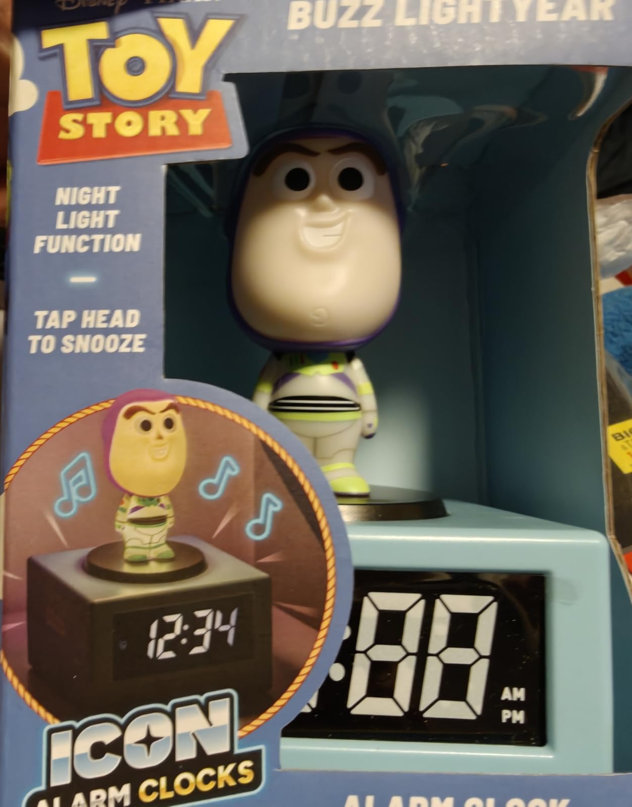 Paladone Buzz Lightyear Icon Wecker mit Nachtlicht 14 cm