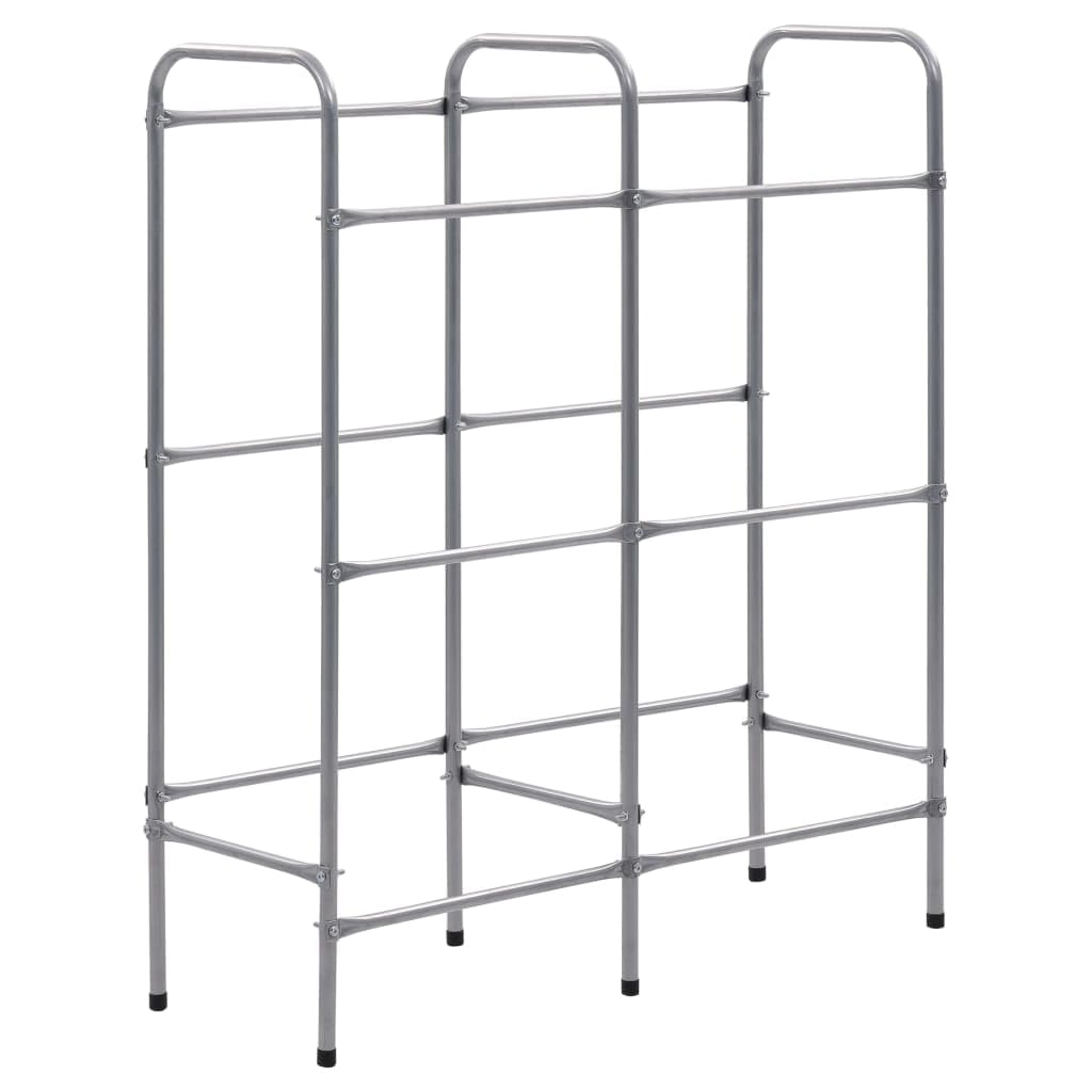 vidaXL Kastenregal 6 Kisten Silbern 96x33x116 cm Stahl
