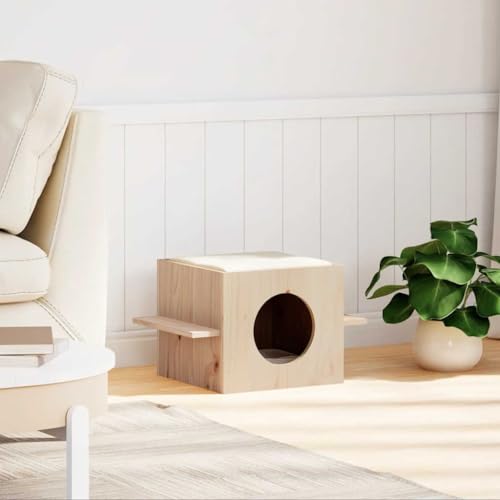 vidaXL Katzenhaus 51x35x30 cm Massivholz Kiefer Indoor