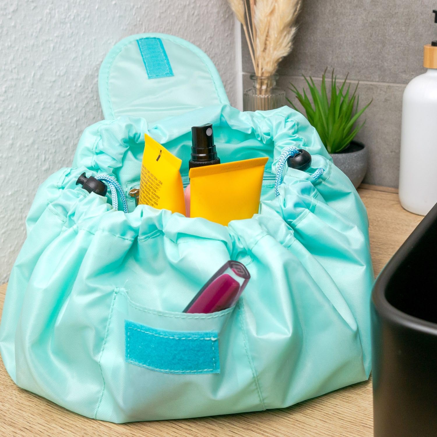 Intirilife Kosmetiktasche One Step Himmel Blau 62x54 cm