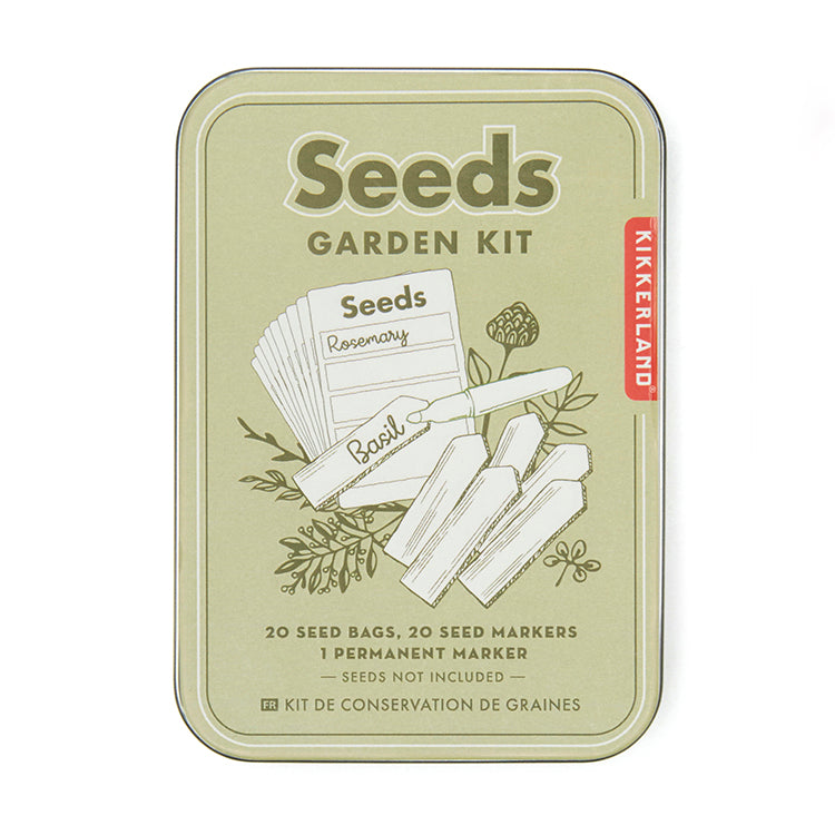 Kikkerland Seed Garden Kit Saatgut Set 20 Tüten