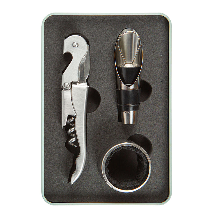 Kikkerland Kitchen Wine Kit Wein Set 4-teilig Dose