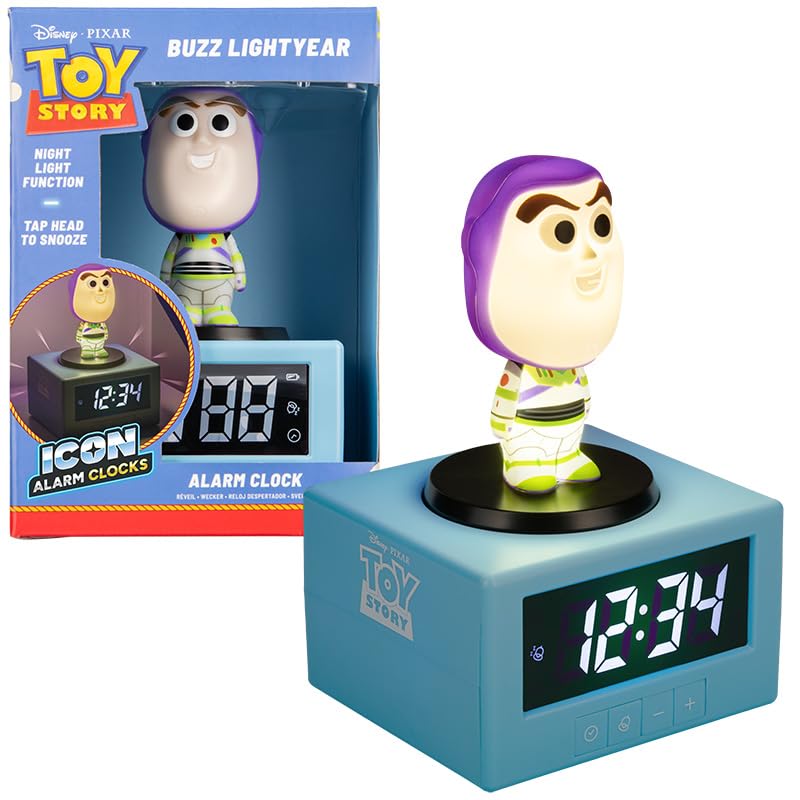 Paladone Buzz Lightyear Icon Wecker mit Nachtlicht 14 cm