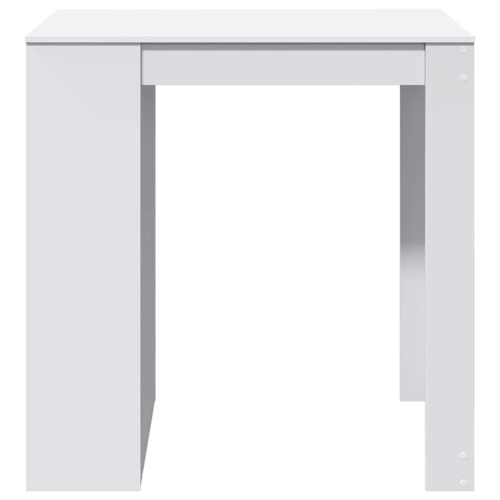 vidaXL Bartisch Weiß 102x70x103,5 cm Stehtisch mit Stauraum