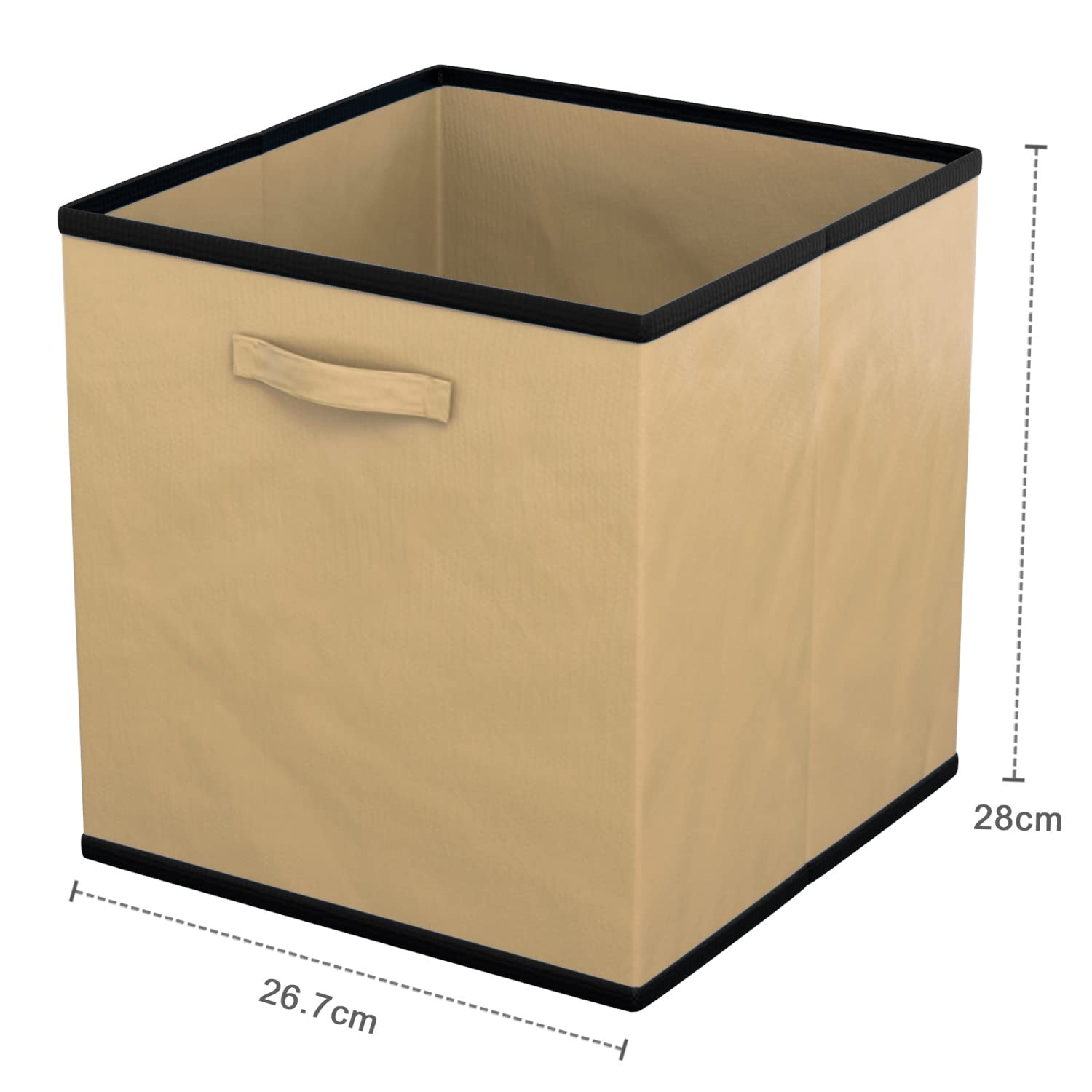 Intirilife Aufbewahrungsbox Stoff Beige 6er Set 20 L faltbar