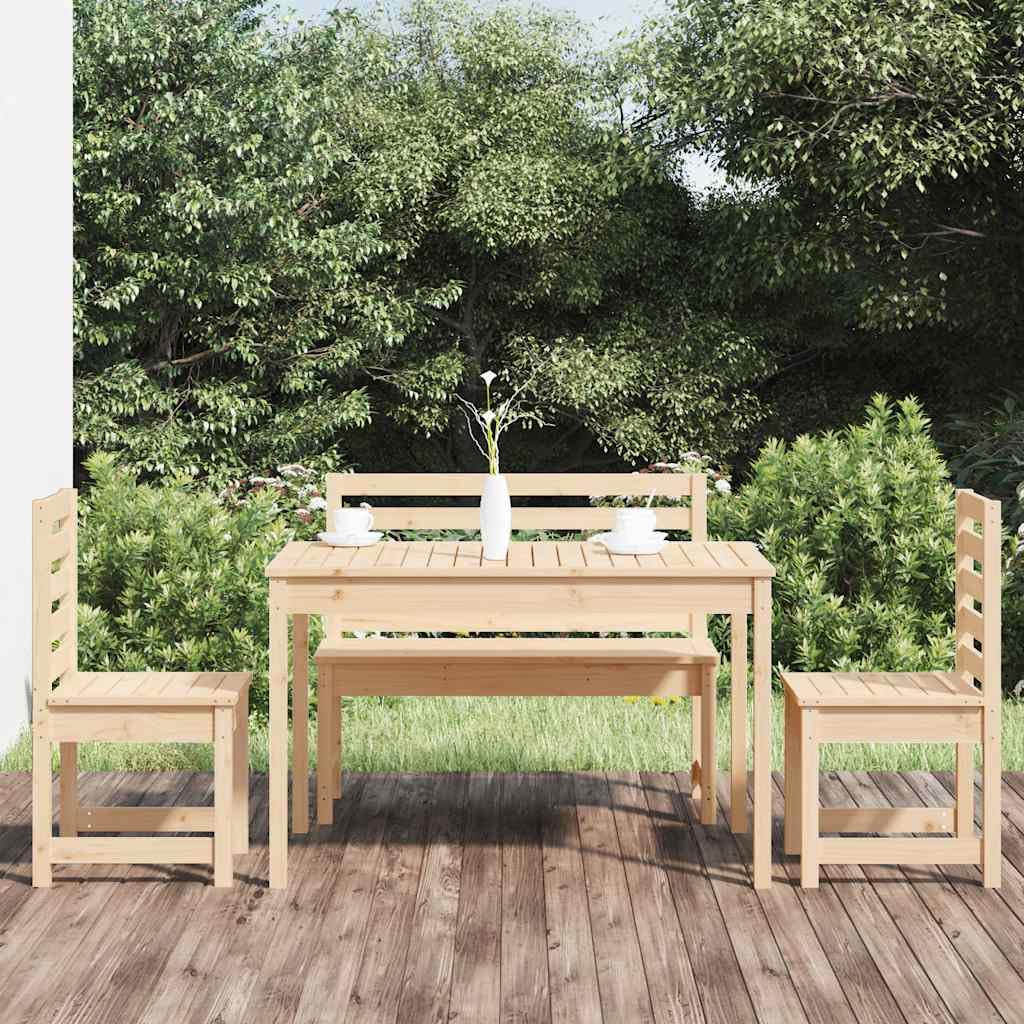 vidaXL Essgruppe 4-TLG. Kiefer Massivholz Garten