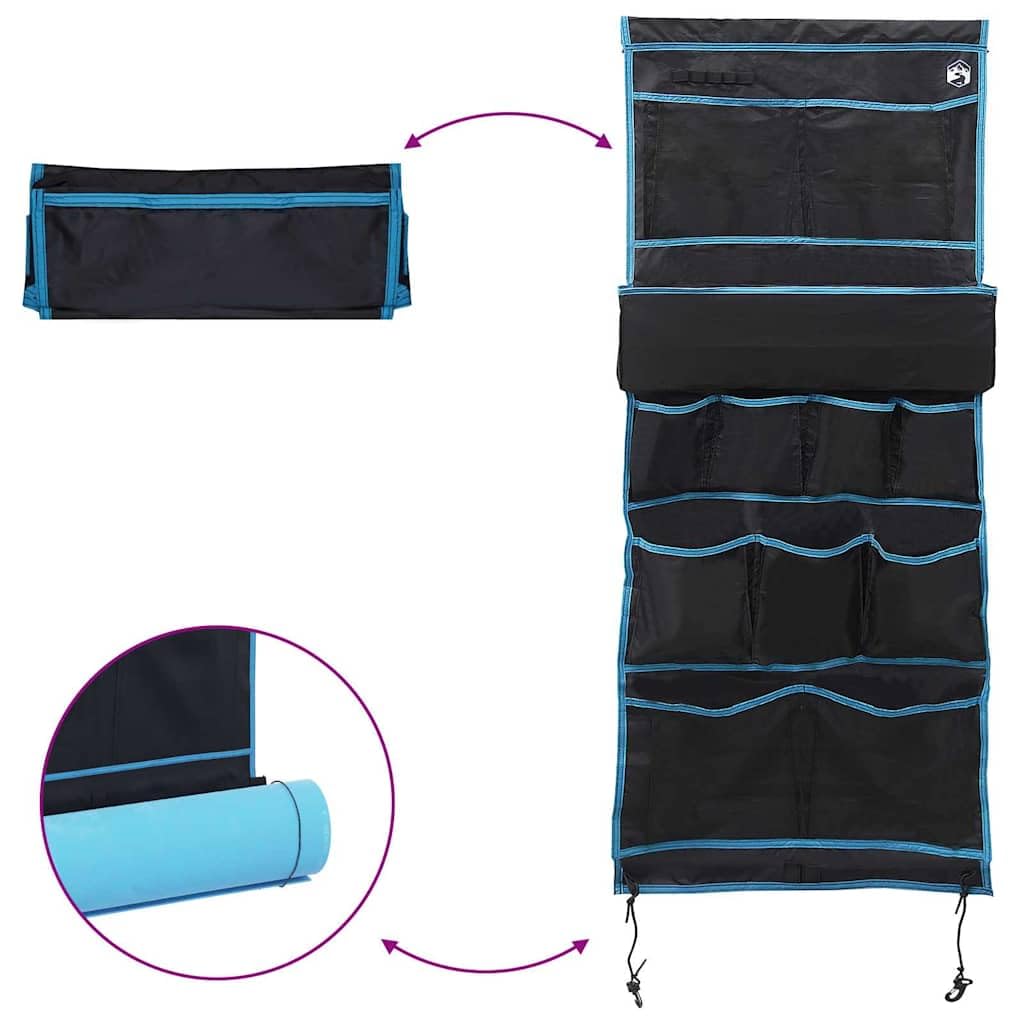 vidaXL Heim & Garten Aufbewahrungstasche 161x58,5 Oxford Schwarz-Blau