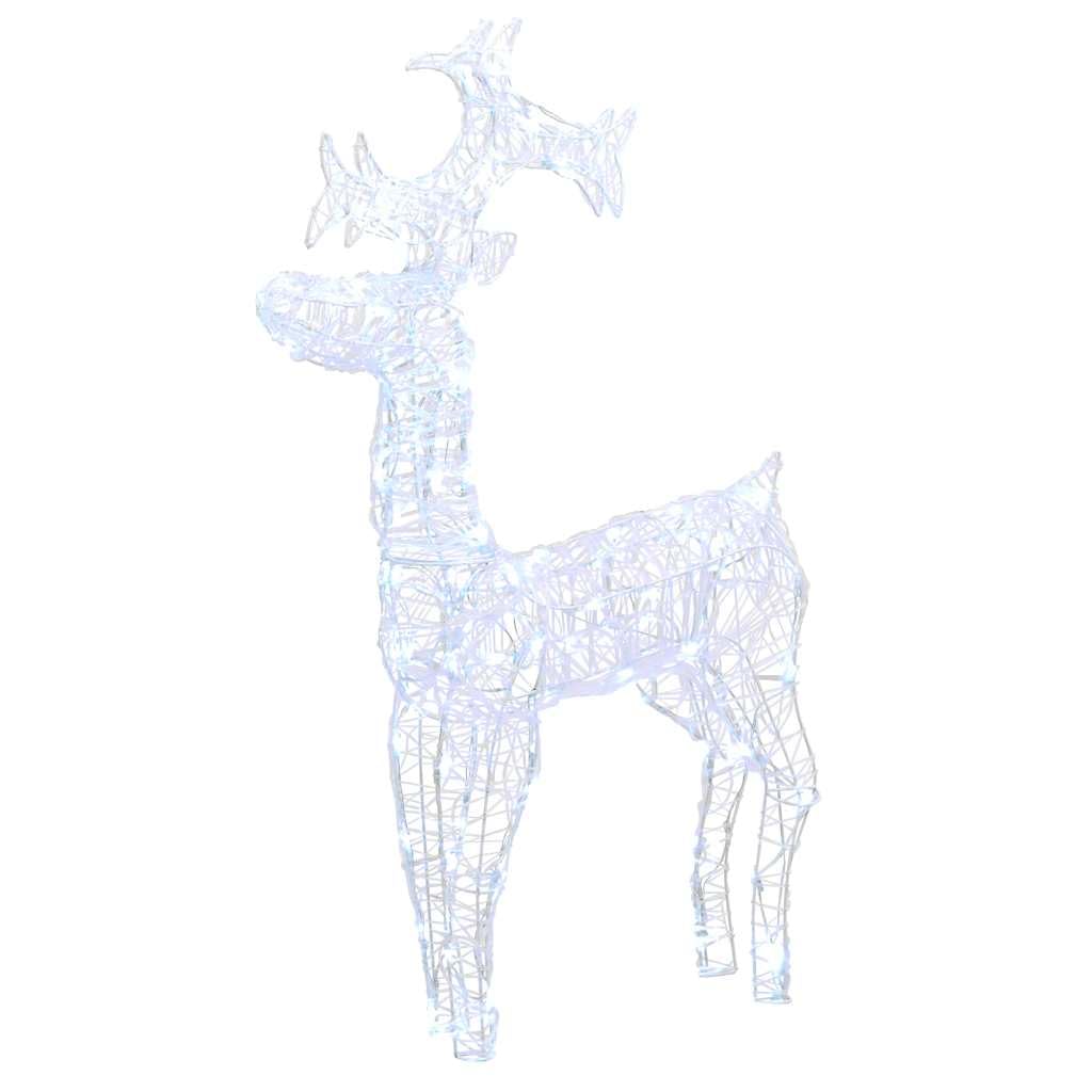 vidaXL Rentier Weihnachtsdeko LED kaltweiß 60x16x100cm 90 LEDs