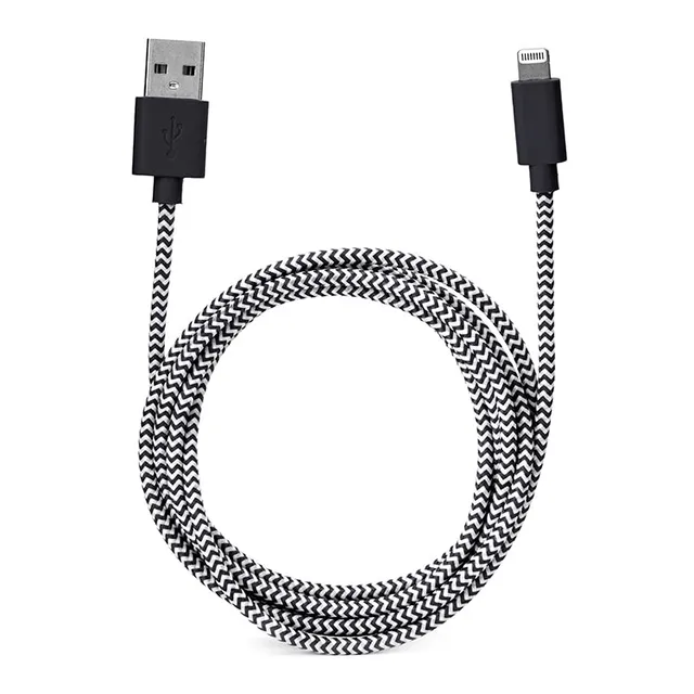 Kikkerland Chevron Cotton Braided Charging Cord Ladekabel 1,8 m