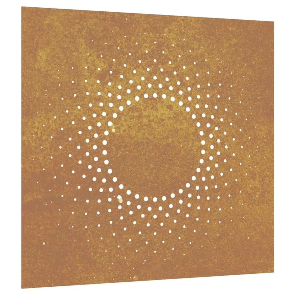 vidaXL Heim & Garten Wanddeko 55x55 cm Cortenstahl Sonne-Design