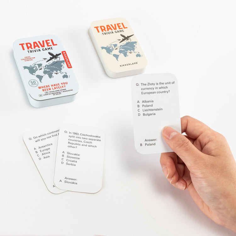 Kikkerland Play Travel Trivia Game Reisequiz 50 Fragen