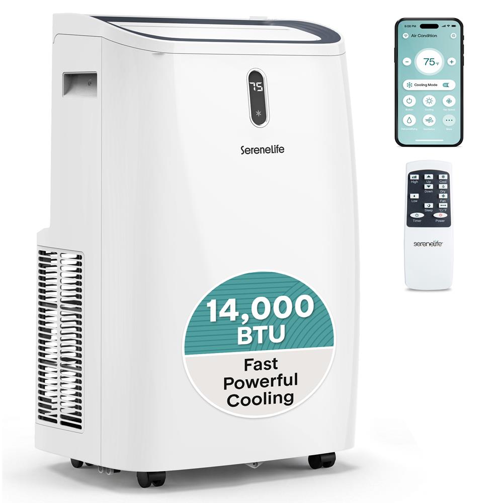 Serenelife Portable AC Klimagerät 14000 BTU weiß Entfeuchter