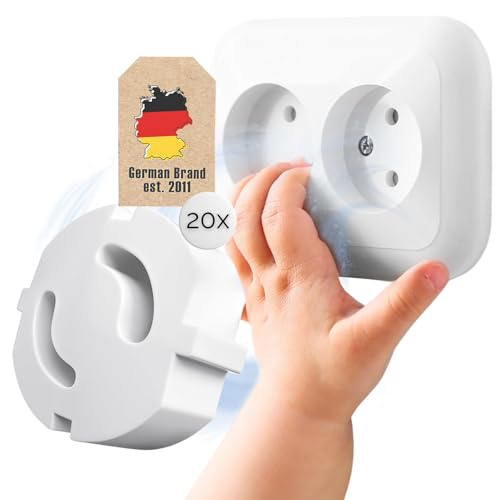 Intirilife Steckdosenschutz 20er Set Weiss Kindersicherung 3,5 cm