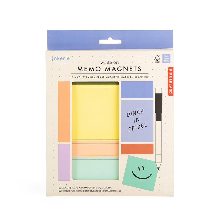 Kikkerland Inkerie Memo Magnete Kühlschrank mit Stift