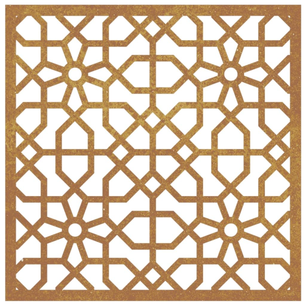 vidaXL Garten-Wanddeko 55x55 cm Cortenstahl maurisches Design