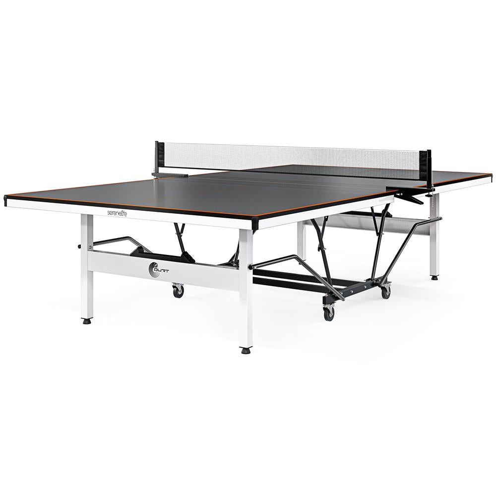 Serenelife Game Tischtennisplatte grau klappbar MDF mit Netz