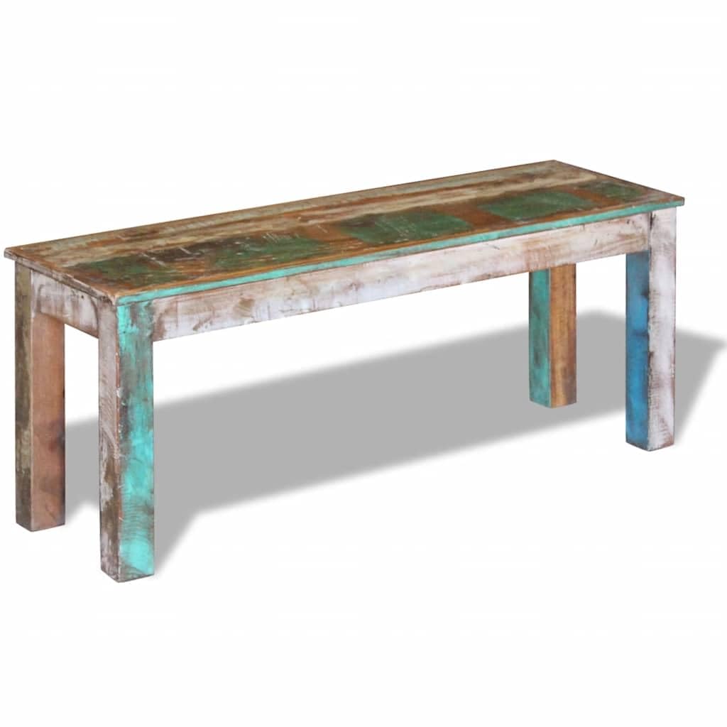 vidaXL Heim & Garten Bank Altholz 110x35x45 cm Massivholz