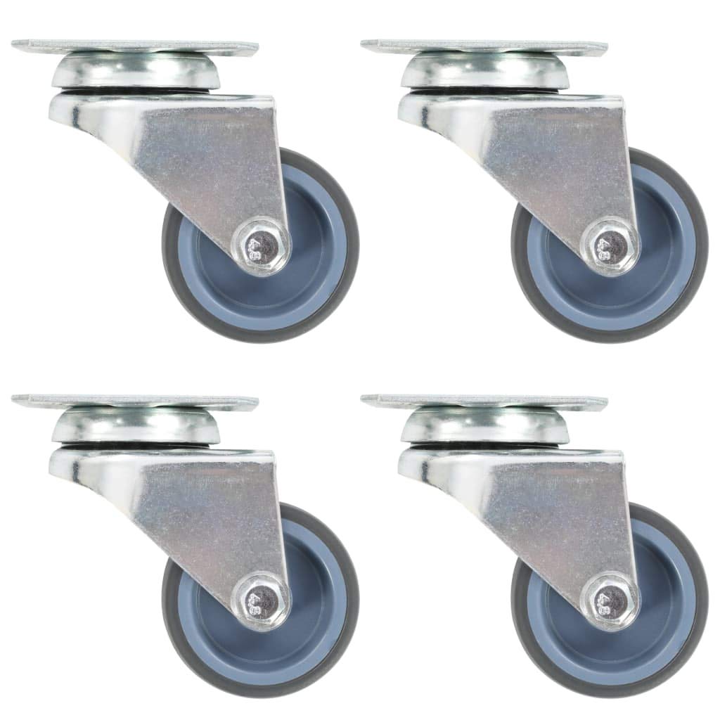 vidaXL Zwillings-Lenkrollen 50 mm Möbelrollen 12er