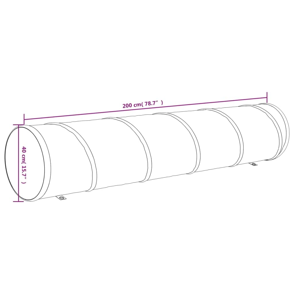 vidaXL Tierbedarf Hundetunnel Blau Ø40x200 cm Polyester