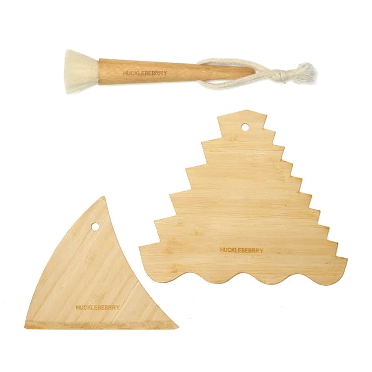 Kikkerland Huckleberry Sand Tools Sandspielzeug Bambus 3-tlg
