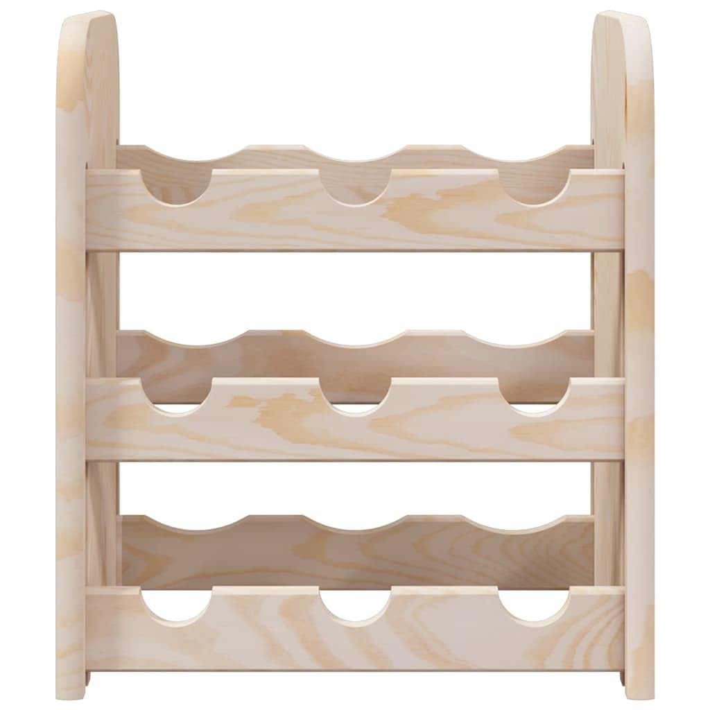 vidaXL Weinregal 33x25x37 cm Kiefer für 9 Flaschen Holz