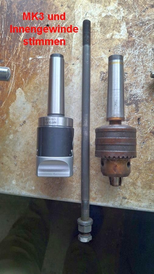 vidaXL Heimwerker Bohrkopf MT3 50mm Ausdrehkopf Stahl