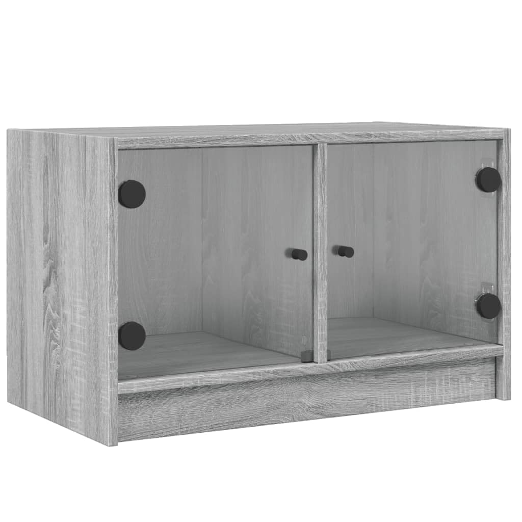 vidaXL TV-Schrank Glastüren Weiß 68x37x42 cm Lowboard