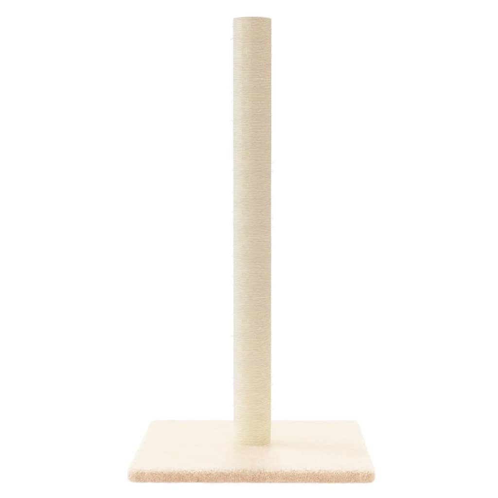 vidaXL Kratzsäule Creme 35x35x70cm Sisal Plüsch Katze
