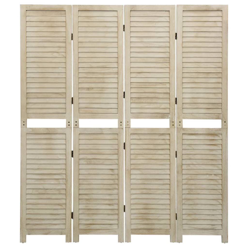 vidaXL Raumteiler 4-TLG. Paravent Holz 140x165cm Paulownia