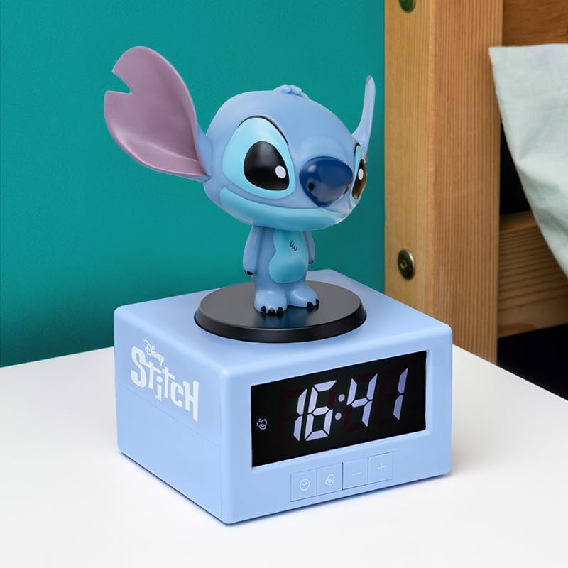 Paladone Disney Stitch Wecker 16,5 cm Nachtlicht Musik