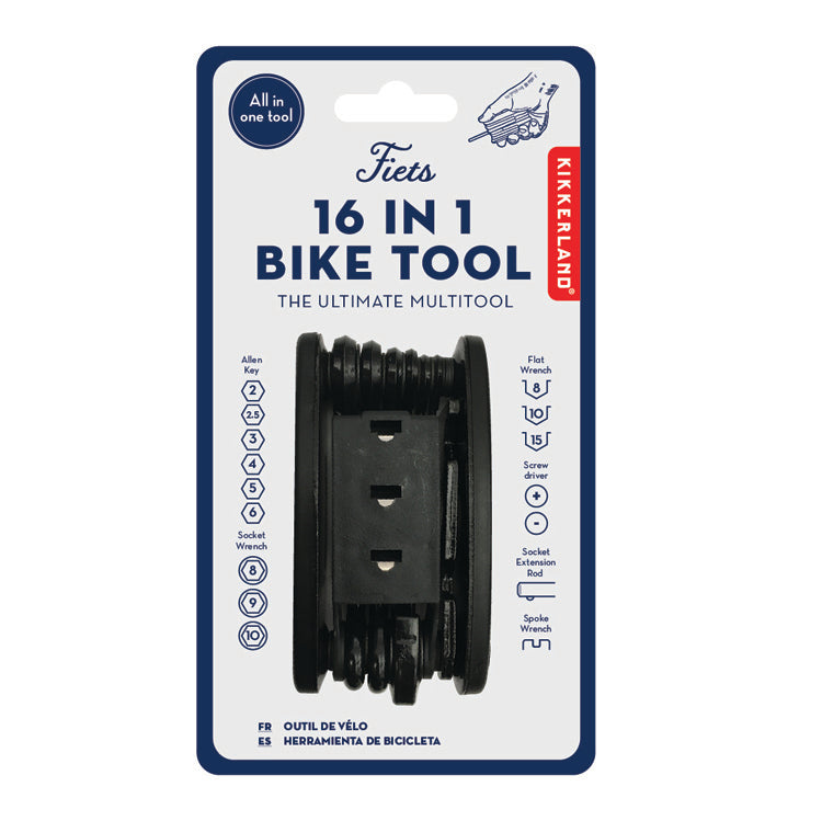Kikkerland Fiets 16 in 1 Bike Tool Fahrrad Multitool