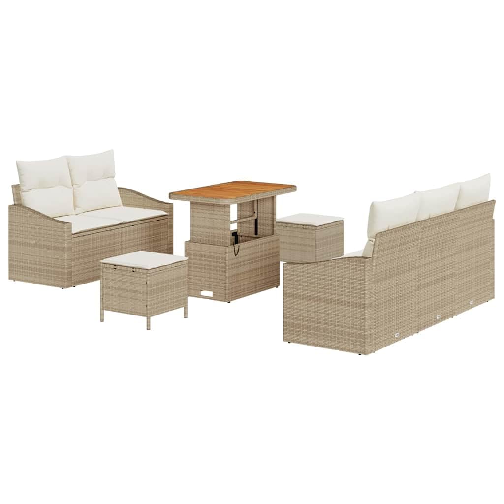 vidaXL Heim & Garten Gartensofa-Set 8-tlg Beige 178cm modular