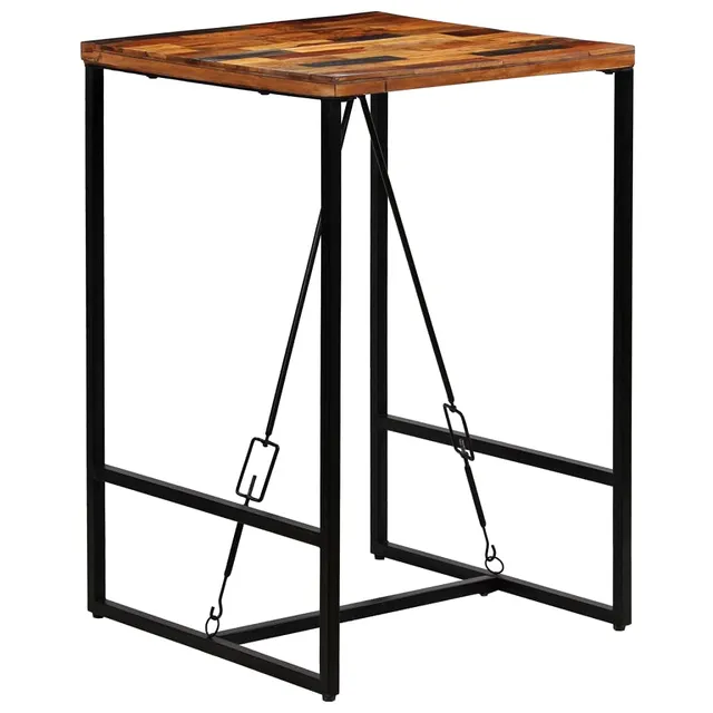 vidaXL Bartisch Altholz massiv 70x70x106 cm Stehtisch