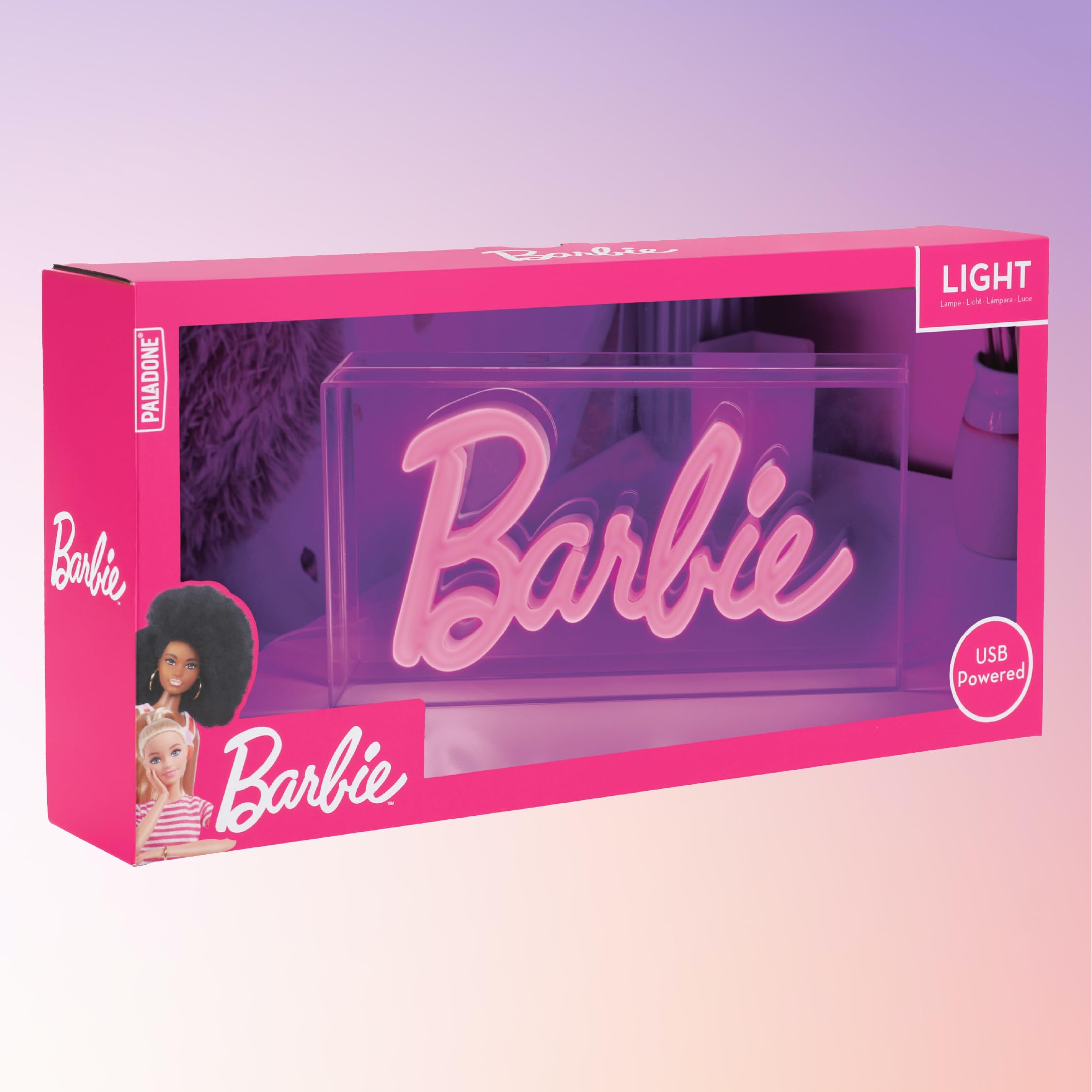 Paladone Lighting Modern Barbie LED-Neonlicht pink 30 cm