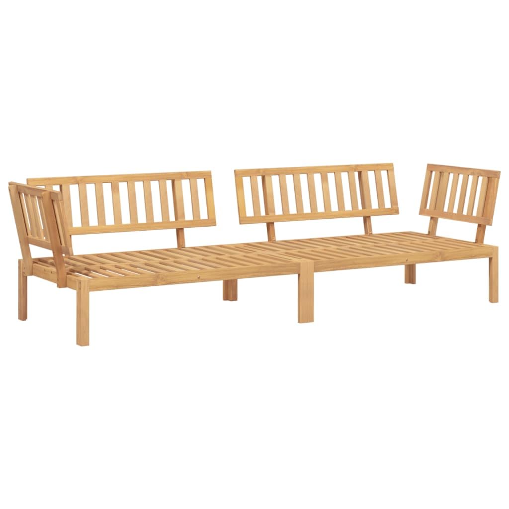 vidaXL Garten Ecksofa 2 STK Akazie Dunkelbraun modular