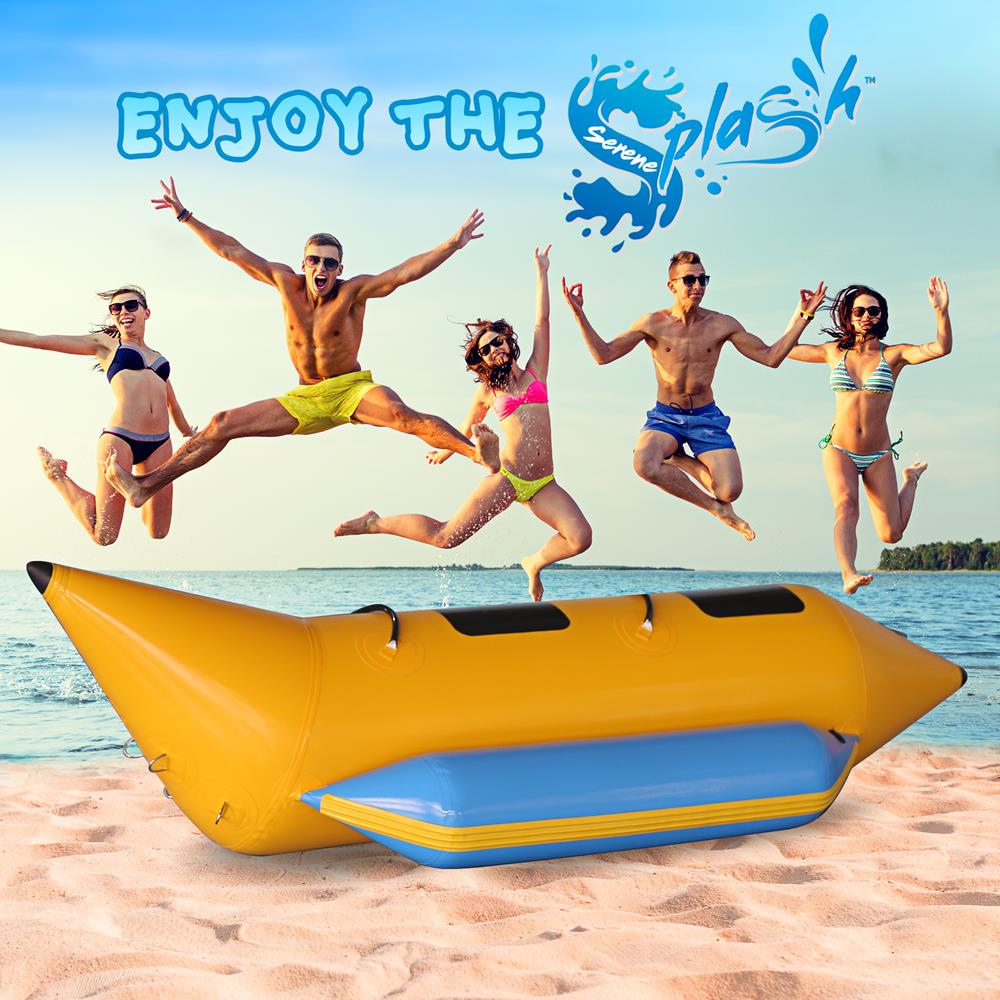 Serenelife Pool Set SLBBFL2 Bananenboot 2 Personen PVC