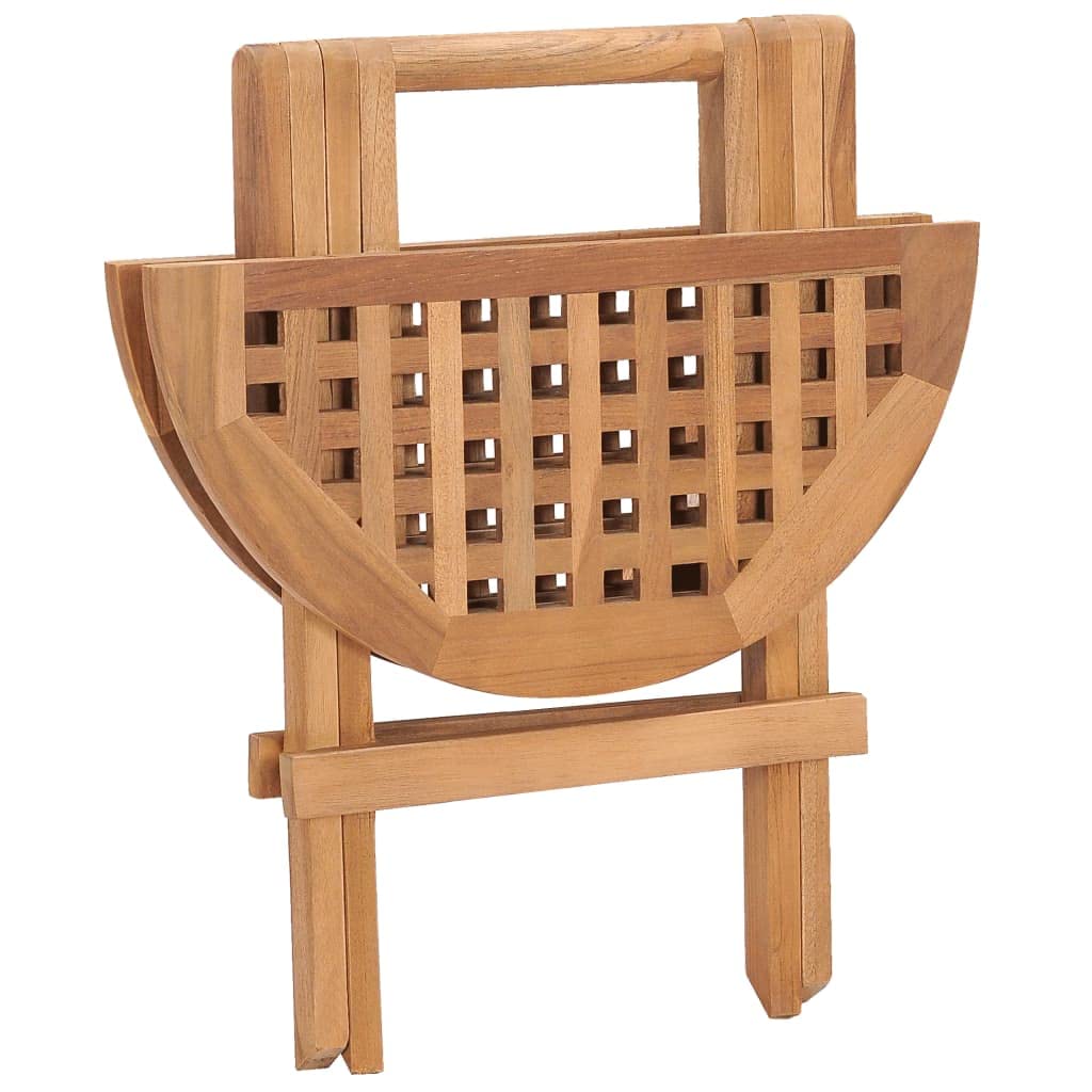 vidaXL Gartenmöbel Set 3-tlg Teak rund klappbar