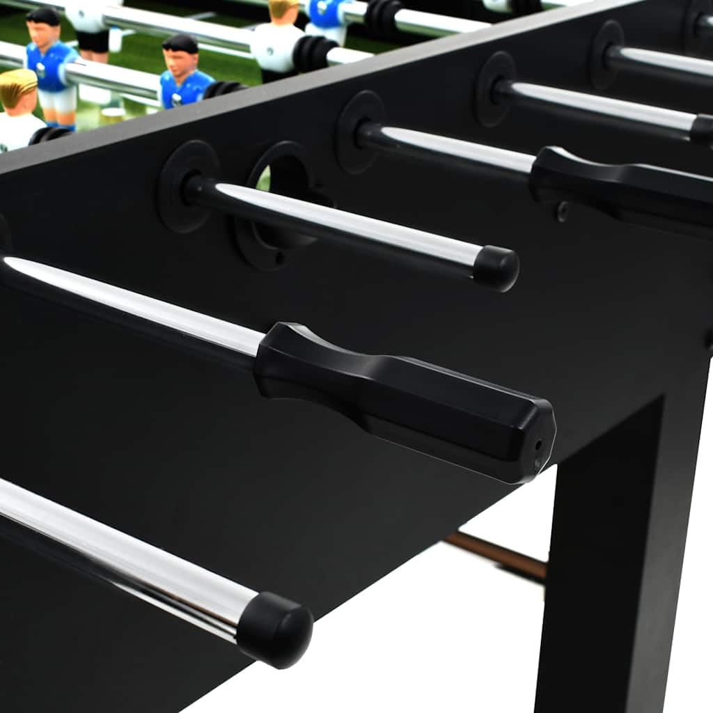 vidaXL Spielzeuge Tischkicker Fußballtisch Schwarz MDF