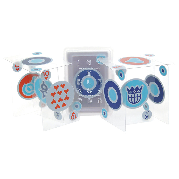 Kikkerland Play Invisible Spielkarten transparent wasserdicht