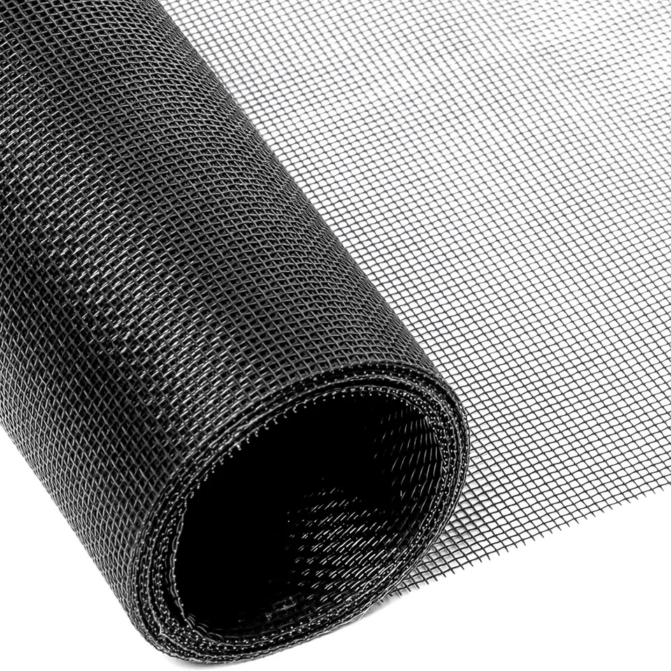 Intirilife Fliegennetz Fiberglas schwarz 150 cm Meterware