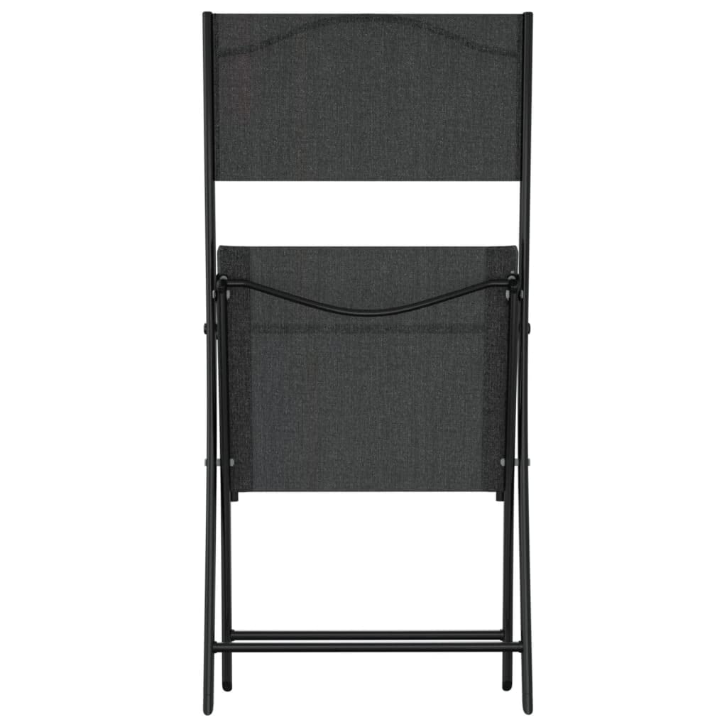 vidaXL Bistroset 3-TLG. Balkonset Stahl Schwarz Glas 50x70cm