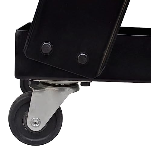 vidaXL Schweißwagen Handwagen Schwarz Stahl 40 kg 3 Regale